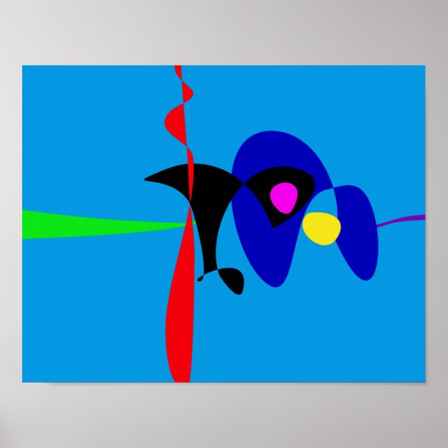 Abstrakt Expressionism Simple Digital Art Poster (Framsidan)