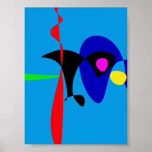 Abstrakt Expressionism Simple Digital Art Poster