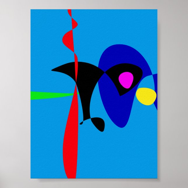 Abstrakt Expressionism Simple Digital Art Poster (Framsidan)