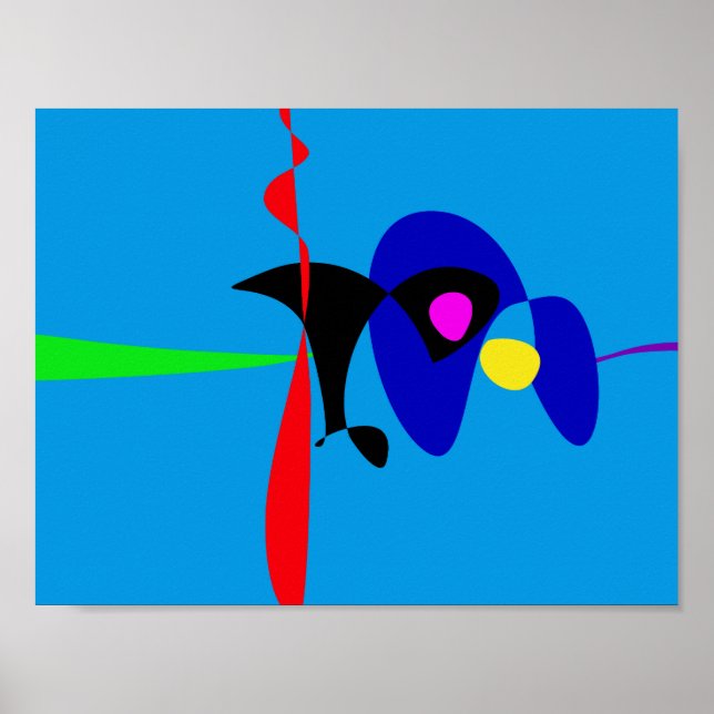 Abstrakt Expressionism Simple Digital Art Poster (Framsidan)