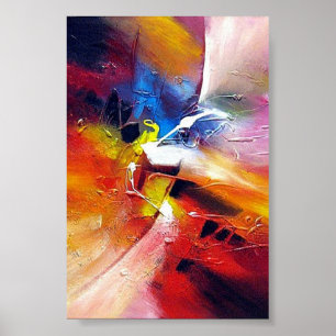 Abstrakt Expressionism Stil Art Painting Colorful Poster