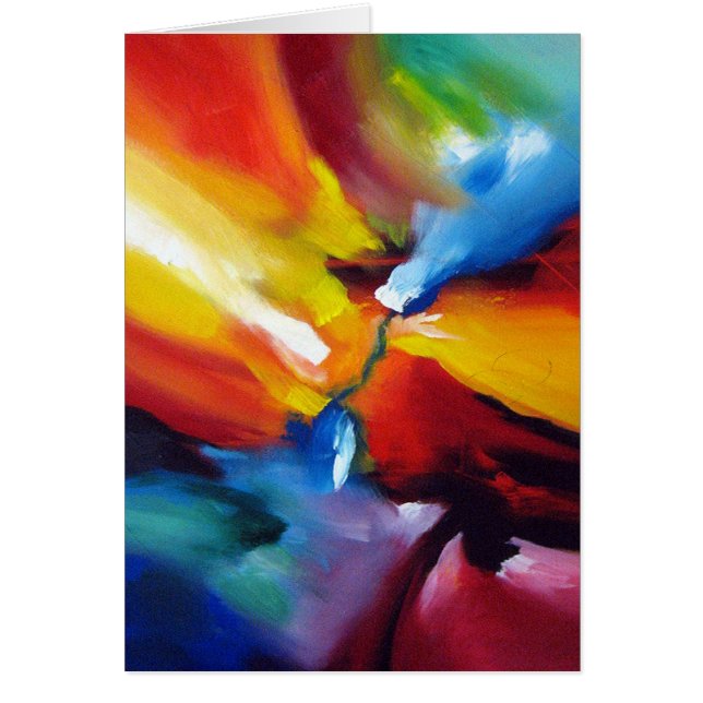 Abstrakt Expressionismmålning Hälsningskort (Framsidan)