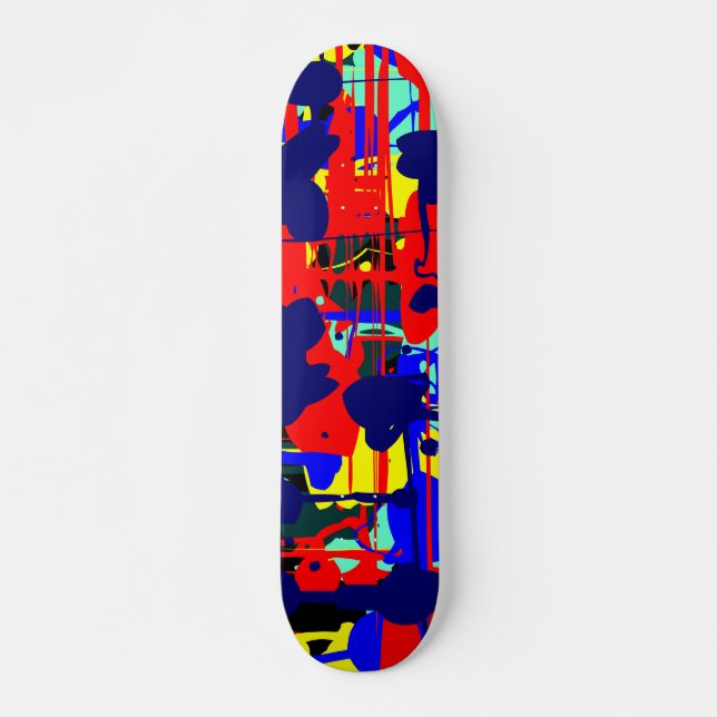 Abstrakt Expressionist 01 - Retro Skateboard Bräda 19,5 Cm (Framsida)