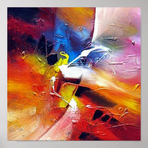 Abstrakt Expressionist Art Painting Colorful Poster