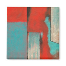 Abstrakt Expressionist Art Painting Red Turcos