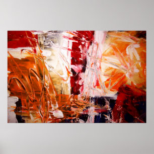 Abstrakt Expressionist Art Poster moderna utskrift