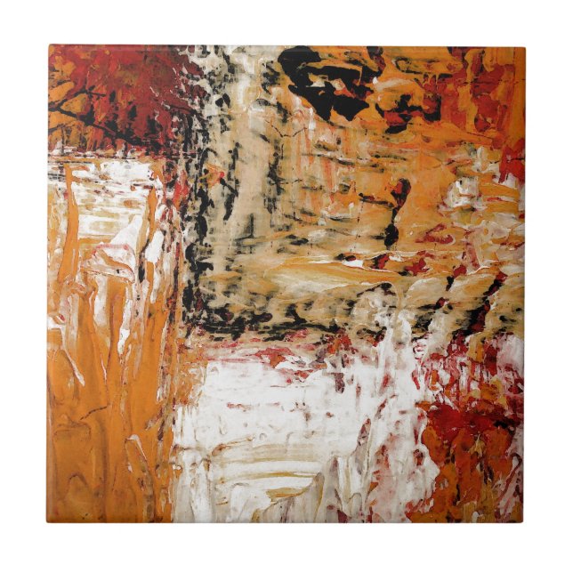 Abstrakt Expressionist Kakelplatta (Framsidan)