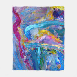 Abstrakt Expressionist Painting 1997 Fleecefilt