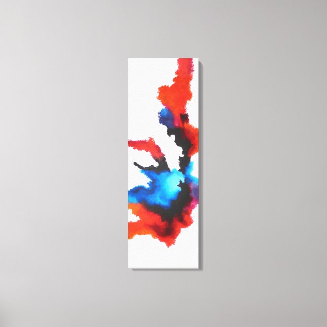 Abstrakt Expressionist, svartvit målning Canvastryck (Framsida)