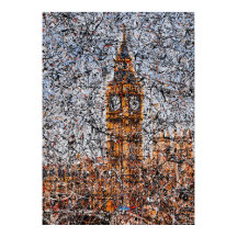 Abstrakt expressionistisk Big Ben London Drip Art