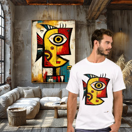 Abstrakt expressionistisk fisk | Modern geometrisk T Shirt