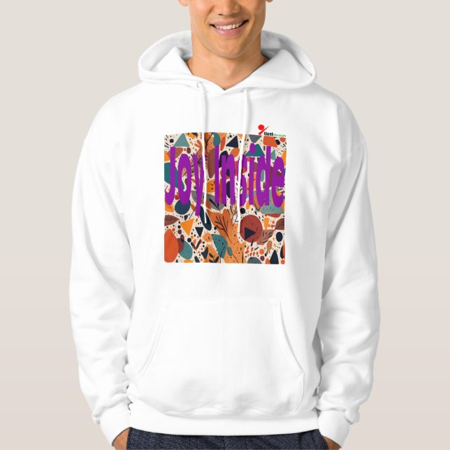 Abstrakt expressionistisk höstfärgad tröja hoodie (Framsida)