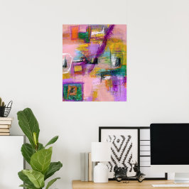 Abstrakt expressionistisk konst Intuitiv målning Poster