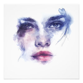 Abstrakt expressionistisk kvinnoporträtt foto