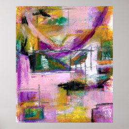 Abstrakt expressionistisk målning Former Markmakin Poster