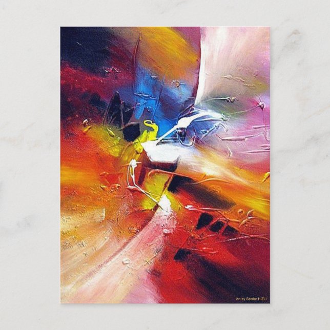 Abstrakt expressionistisk målning vykort (Framsida)