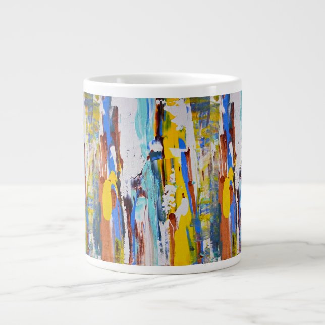 Abstrakt expressionistisk mugg jumbo mugg (Framsidan)