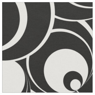 Abstrakt Fabric, svartvitt Tyg