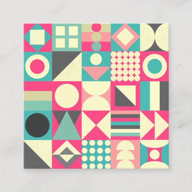 Abstrakt Fack 110419 Fyrkantigt Visitkort (Framsida)