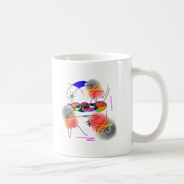 abstrakt fåglar kaffemugg (Höger)