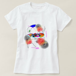 abstrakt fåglar t shirt