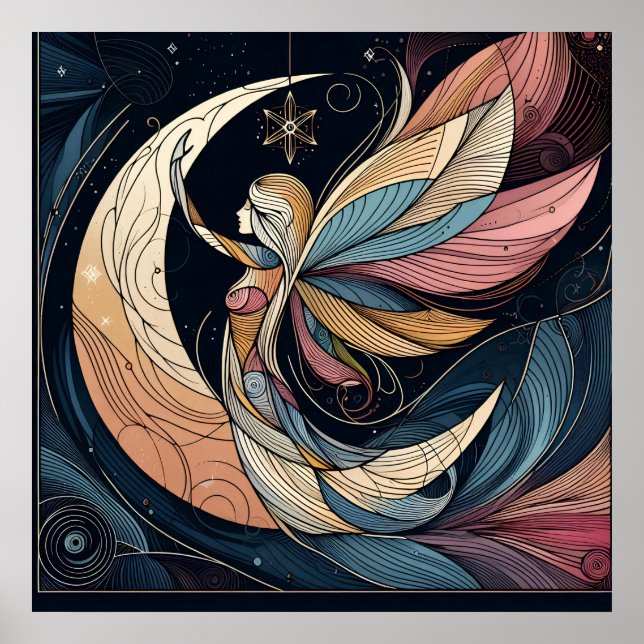 Abstrakt Fairy Art Poster (Framsidan)