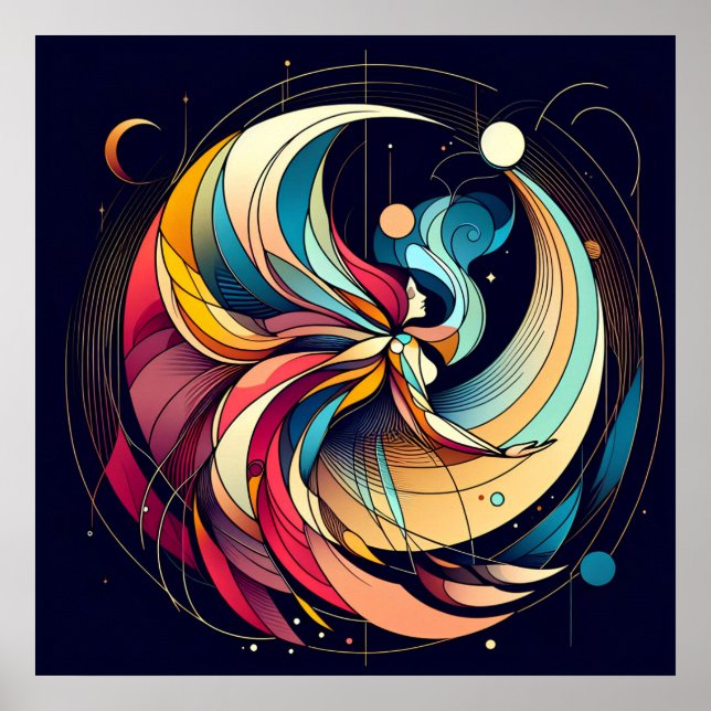 Abstrakt Fairy Art Poster (Framsidan)