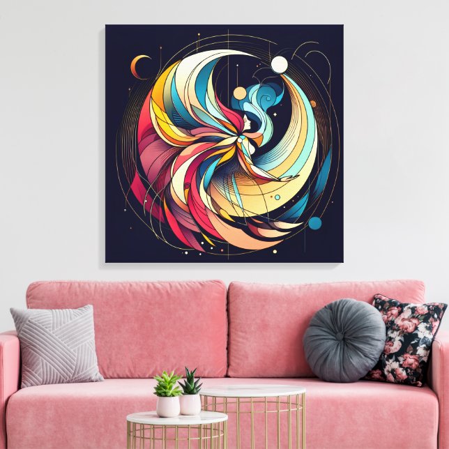 Abstrakt Fairy Art Stretched Canvas (Insitu (Vardagsrum))