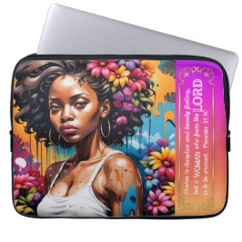 Abstrakt Faith Proverbs 31 30 Laptop Fodral