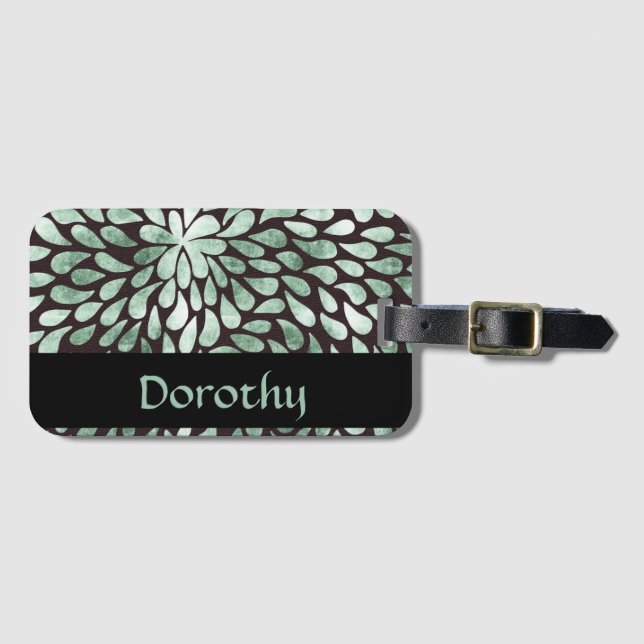 Abstrakt fallande petaler på svart bagagebricka (Framsida horisontal)