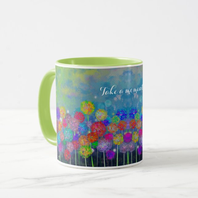Abstrakt fält av blommor mugg (Framsida vänster)