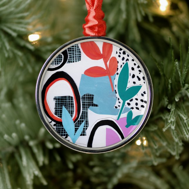 Abstrakt Fält Resa Julgransprydnad Metall (Träd)