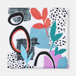 Abstrakt Fält Resa Magnet