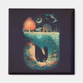 Abstrakt Fantasies World of Osible Objects Magnet