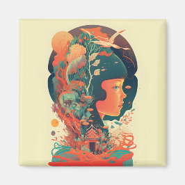 Abstrakt Fantasies World of Osible Objects Magnet