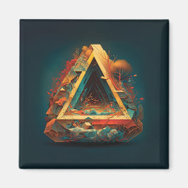 Abstrakt Fantasies World of Osible Objects Magnet