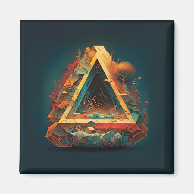 Abstrakt Fantasies World of Osible Objects Magnet (Framsidan)