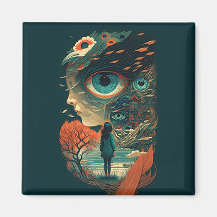 Abstrakt Fantasies World of Osible Objects Magnet