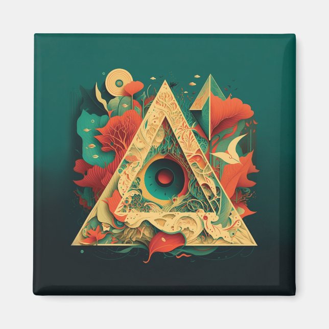 Abstrakt Fantasies World of Osible Objects Magnet (Framsidan)