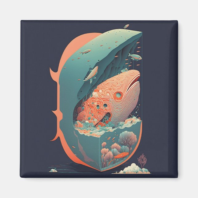 Abstrakt Fantasies World of Osible Objects Magnet (Framsidan)