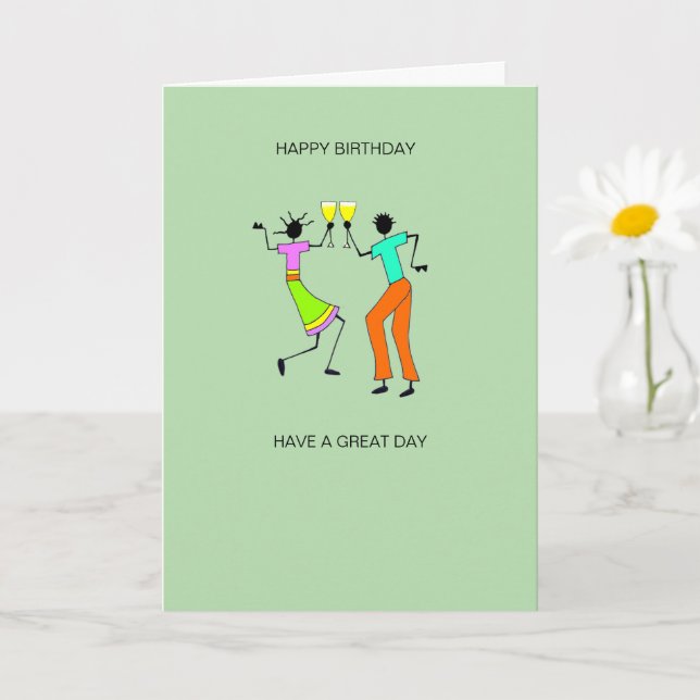 Abstrakt, Fantastisk Cheers Birthday Kort (Liten växt)