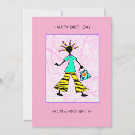 Abstrakt Fantastisk och Snyggt Afrikas födelsedag  Kort