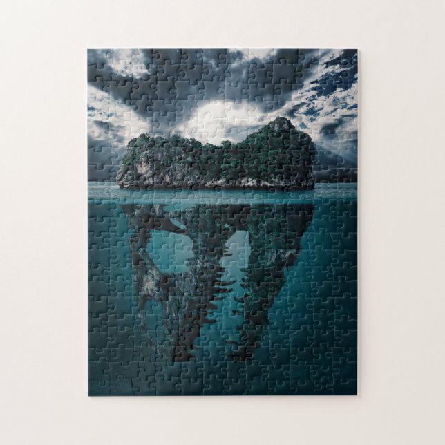 Abstrakt Fantasy Artistic Island Pussel (Vertikal)