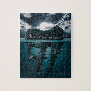 Abstrakt Fantasy Artistic Island Pussel