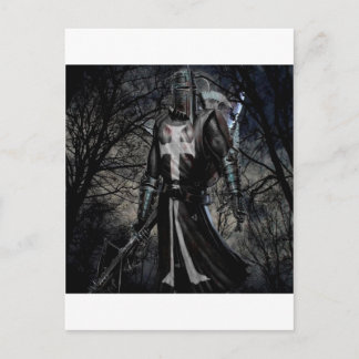 Abstrakt Fantasy Black Knight Plague Vykort