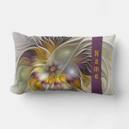 Abstrakt Fantasy Flower Fractal Namn Lumbarkudde