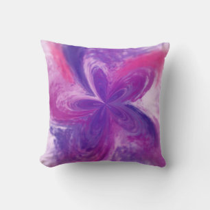 Abstrakt Fantasy Flower Watercolor Kudde