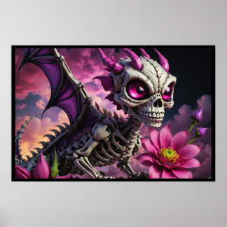 Abstrakt Fantasy Modern Konst Söt Rosa Gothisk Dra Poster