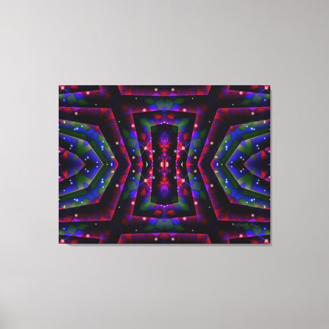 Abstrakt Fantasy Natttjusa Himmlar Canvas (Framsida)