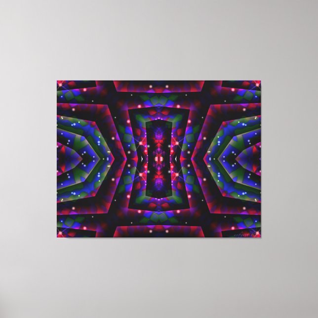 Abstrakt Fantasy Night Twinkling Himlar Canvas (Framsida)